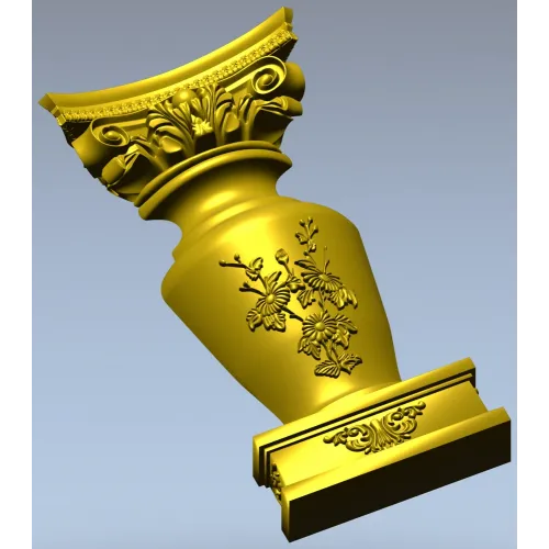 Classical Baluster with Corinthian Capital - STL 3D Model for CNC
