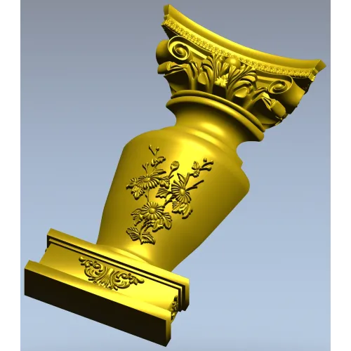 Classical Baluster with Corinthian Capital - STL 3D Model for CNC