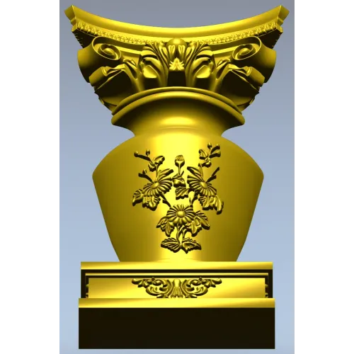 Classical Baluster with Corinthian Capital - STL 3D Model for CNC