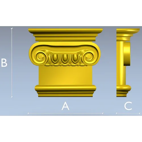 Капитель ионическая - 3D модель STL для ЧПУ