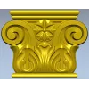 Капитель с акантом и розеткой - stl модель для ЧПУ