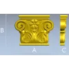 Капитель с акантом и розеткой - stl модель для ЧПУ