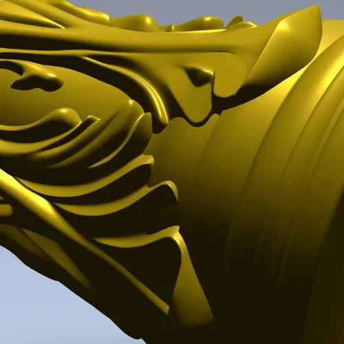 Капитель "Листовой рельеф" - 3D модель STL для ЧПУ