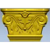 Acanthus Volute Capital STL for CNC - high-relief decorative capital
