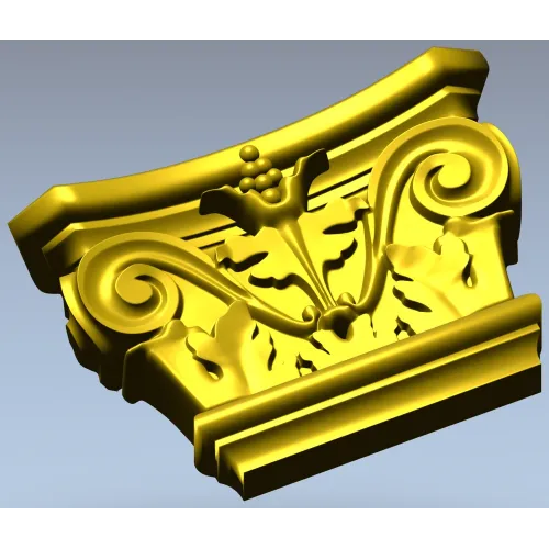 Acanthus Volute Capital STL for CNC - high-relief decorative capital