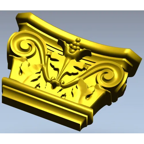 Acanthus Volute Capital STL for CNC - high-relief decorative capital