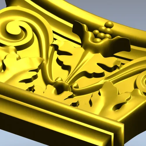 Acanthus Volute Capital STL for CNC - high-relief decorative capital