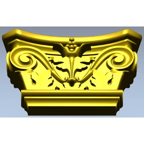 Acanthus Volute Capital STL for CNC - high-relief decorative capital