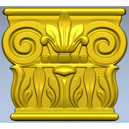 Ionic Acanthus Capital STL 3D Model for CNC Milling