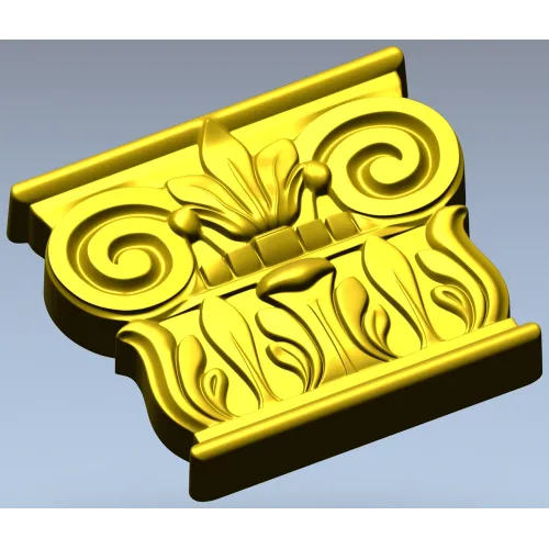 Ionic Acanthus Capital STL 3D Model for CNC Milling
