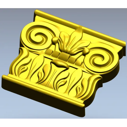 Ionic Acanthus Capital STL 3D Model for CNC Milling