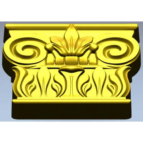 Ionic Acanthus Capital STL 3D Model for CNC Milling