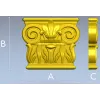 Ionic Acanthus Capital STL 3D Model for CNC Milling