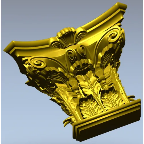 Corinthian Acanthus Capital STL - 3D model for CNC milling