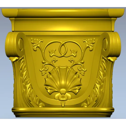Acanthus Shell Capital - STL 3D model for CNC milling