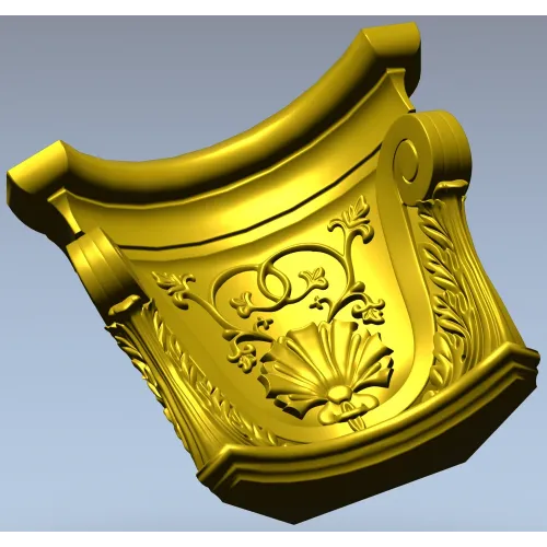 Acanthus Shell Capital - STL 3D model for CNC milling