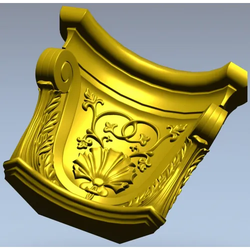 Acanthus Shell Capital - STL 3D model for CNC milling