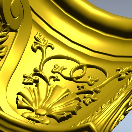Acanthus Shell Capital - STL 3D model for CNC milling