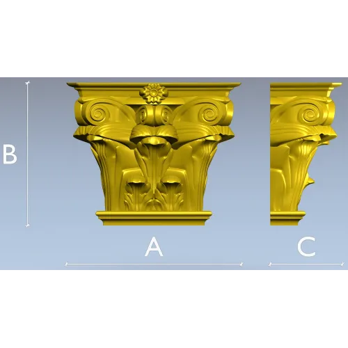 Капитель коринфская - 3D модель STL для ЧПУ
