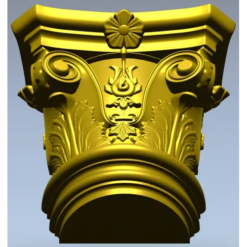 Капитель коринфская - 3D модель в формате STL для ЧПУ