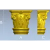 Капитель коринфская - 3D модель в формате STL для ЧПУ