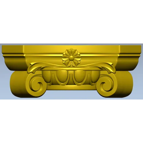Ornamental Rosette Capital - STL 3D model for CNC milling