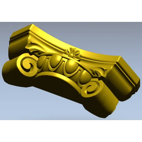 Ornamental Rosette Capital - STL 3D model for CNC milling