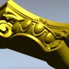 Ornamental Rosette Capital - STL 3D model for CNC milling