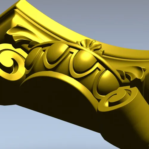 Ornamental Rosette Capital - STL 3D model for CNC milling