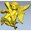 Ангел с автоматом - 3D модель в формате STL для ЧПУ