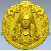 Берёзовая Муза - 3D модель STL для ЧПУ, рельефный портрет для фрезеровки