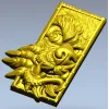 Wolf's Grasp - high-relief wolf plaque STL for CNC
