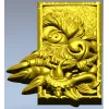 Wolf's Grasp - high-relief wolf plaque STL for CNC