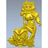 Hula Tiki Maiden - STL 3D model for CNC carving