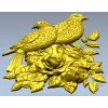 Парочка голубей на розах - 3D модель STL для ЧПУ