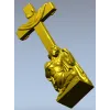 3D модель "Скорбящая у креста" - STL для ЧПУ фрезеровки