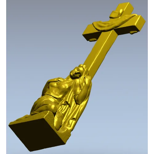3D модель "Скорбящая у креста" - STL для ЧПУ фрезеровки
