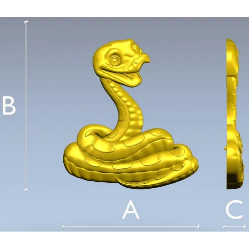 Змея - 3D модель STL для ЧПУ