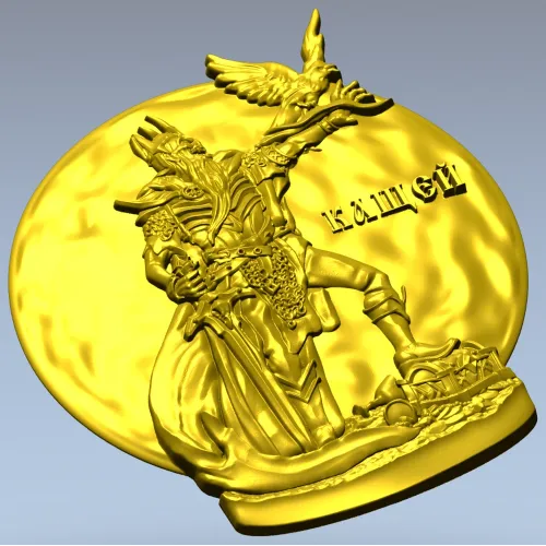 Kashchey the Immortal medallion 3D STL for CNC