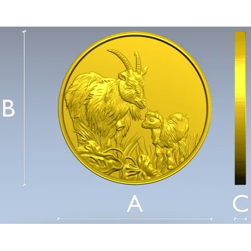 Goat and Kid Relief - STL 3D model for CNC