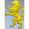 Heraldic Rampant Lion - High-Relief STL for CNC