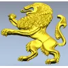 Heraldic Rampant Lion - High-Relief STL for CNC