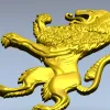 Геральдический лев - 3D модель в формате STL