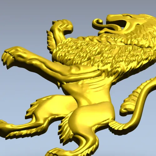 Геральдический лев - 3D модель в формате STL