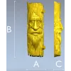 Лесовик - 3D модель STL для ЧПУ, барельеф пня с лицом