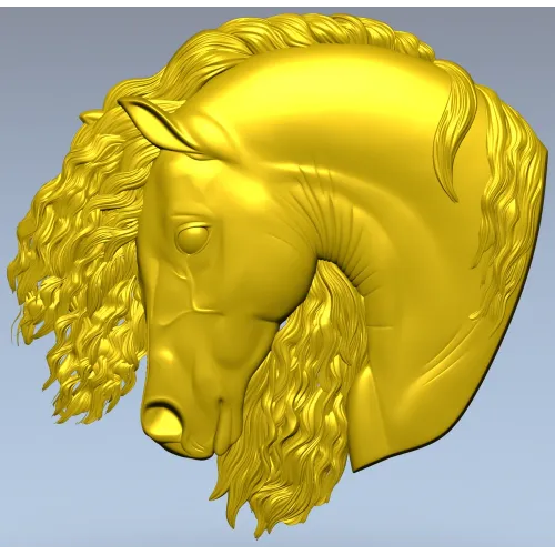 Рельефная 3D модель головы лошади в формате STL для ЧПУ