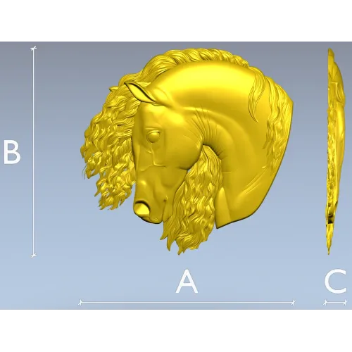 Рельефная 3D модель головы лошади в формате STL для ЧПУ