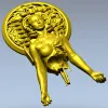 Haloed Cyborg Maiden - STL 3D model for CNC