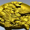 Медальон с колибри - 3D модель STL для ЧПУ