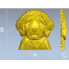 3D модель щенка в формате STL для ЧПУ - барельефный портрет